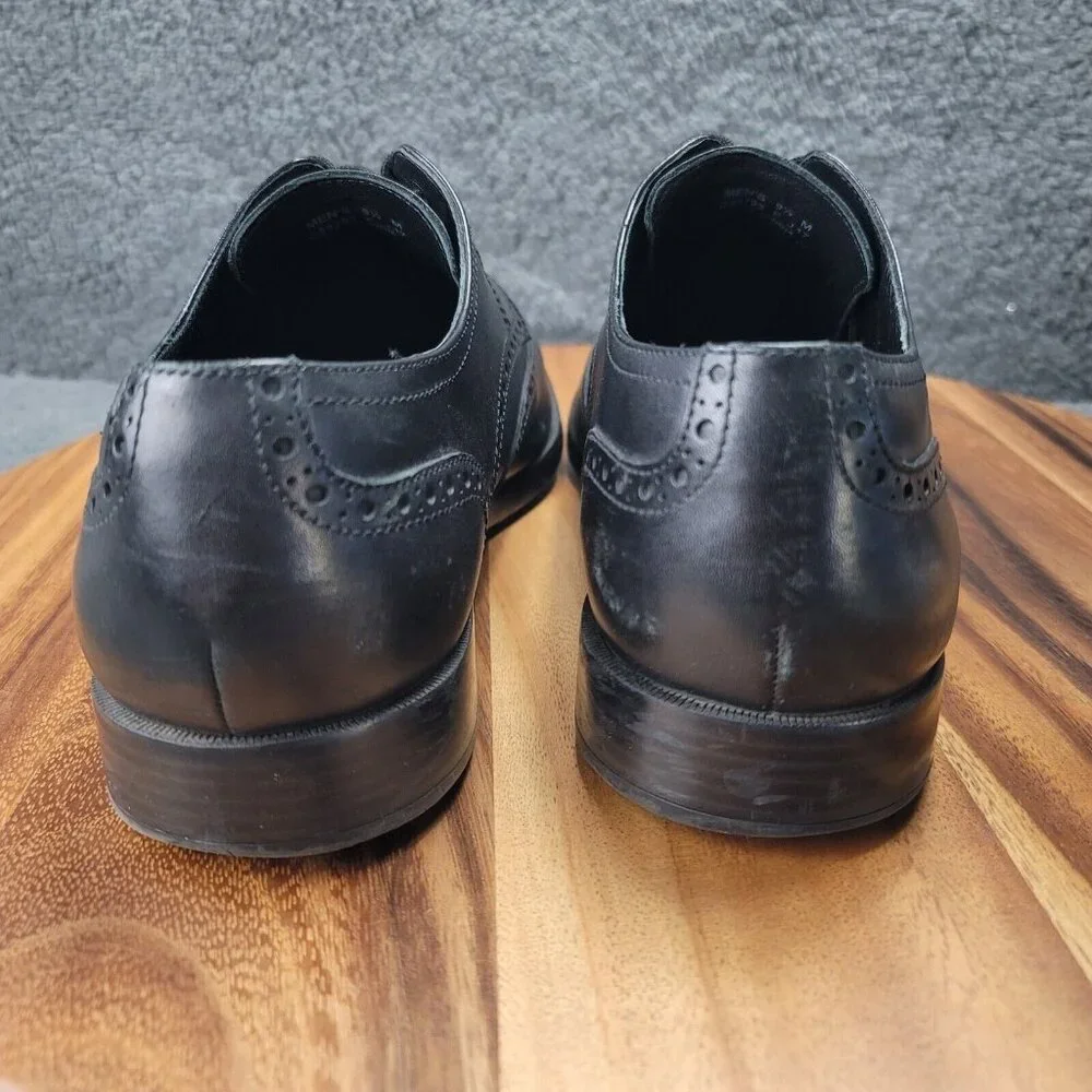 Cole Haan Grand OS Jefferson Shoes Black Leather Mens 9.5 M Oxford Dress C23793‎